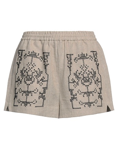 TELA Shorts & Bermuda Grey 100% Linen