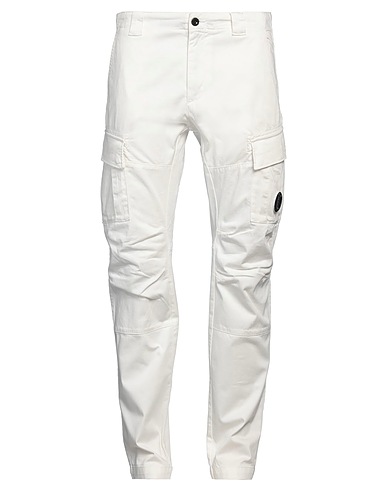 C.P. COMPANY Casual trouser White 98% Cotton, 2% Elastane