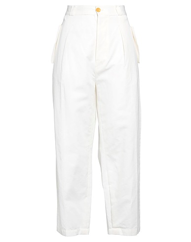 TELA Casual trouser Ivory 70% Cotton, 30% Polyester