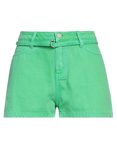 ISABELLE BLANCHE Paris Denim shorts Green 100% Cotton