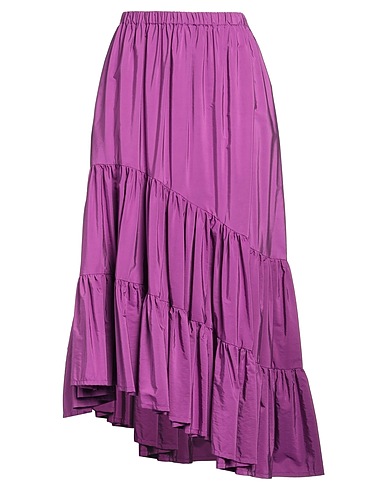 MSGM Midi skirt Purple 62% Viscose, 38% Cotton