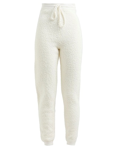 ELISABETTA FRANCHI Casual trouser Cream 88% Polyester, 11% Viscose, 1% Elastane