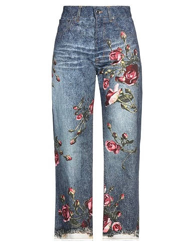 JUST CAVALLI Denim pants Blue 98% Cotton, 2% Elastane, Bovine leather