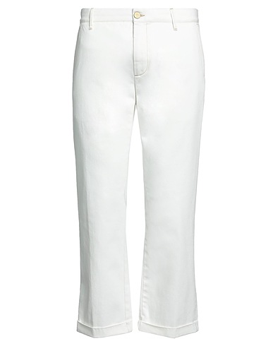 JECKERSON Denim pants White 100% Cotton