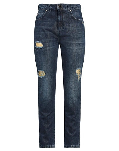 PINKO Denim trousers Blue 71% Cotton, 21% Lyocell, 8% Metallic fiber