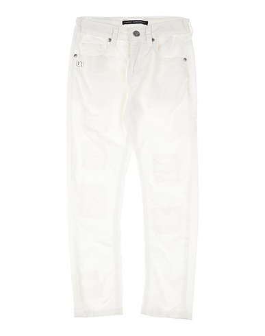 DANIELE ALESSANDRINI Casual trouser White 98% Cotton, 2% Elastane