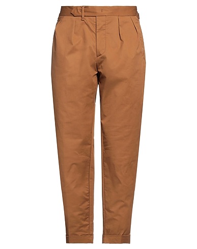 MYTHS Casual pants Brown 97% Cotton, 3% Elastane