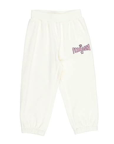 CHIARA FERRAGNI Casual trouser Ivory 95% Cotton, 5% Elastane
