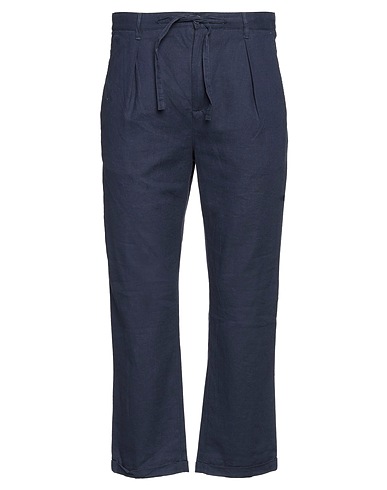 OFFICINA 36 Casual trouser Navy blue 55% Linen, 45% Viscose