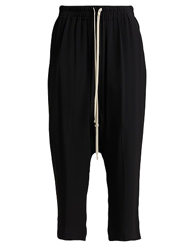 RICK OWENS Casual trouser Black 62% Acetate, 38% Silk