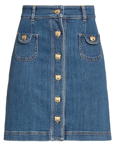 MOSCHINO Denim skirt COUTURE Blue 99% Cotton, 1% Elastane