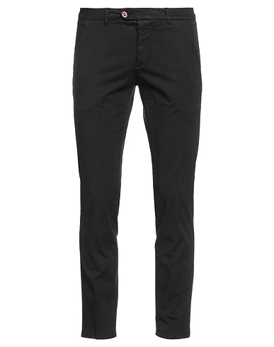 ROŸ ROGER'S Casual pants Black 97% Cotton, 3% Elastane