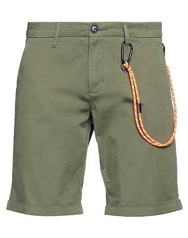 SUN 68 Shorts & Bermuda Verde militare 97% Cotone, 3% Elastan