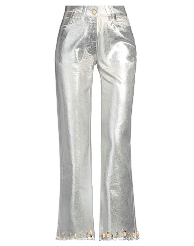 JACQUEMUS Pantaloni jeans Argento 100% Cotone organico