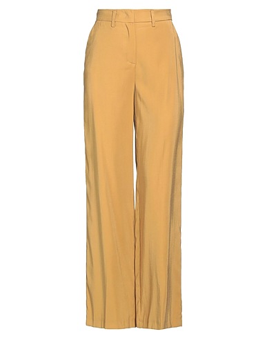 MANILA GRACE Casual trouser Mustard 93% Viscose, 7% Polyester
