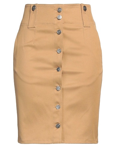 DONDUP Mini skirt Camel 93% Cotton, 7% Elastane