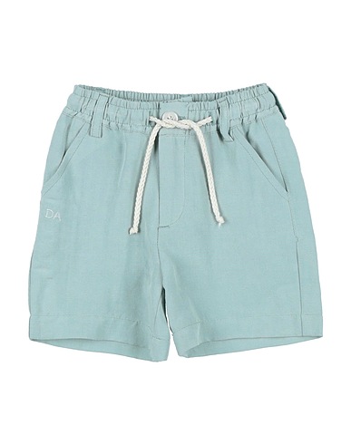 DANIELE ALESSANDRINI Shorts & Bermuda Sage green 65% Viscose, 35% Linen