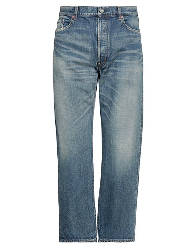 SAINT LAURENT Jeans Blau 100% Baumwolle, Kalbsleder
