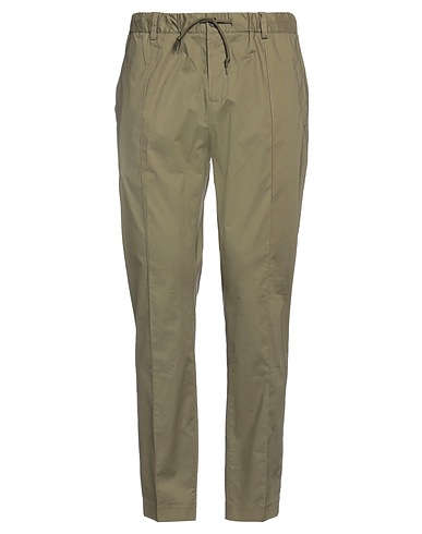 GREY DANIELE ALESSANDRINI Casual trouser Military green 95% Cotton, 5% Elastane