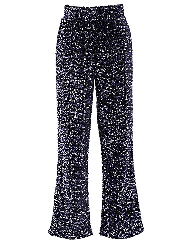 PIECES Casual trouser Black 55% Recycled polyester, 45% Polyester