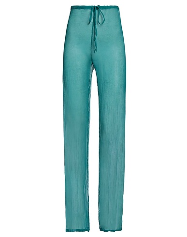 DRIES VAN NOTEN Pantalone Turchese 100% Seta