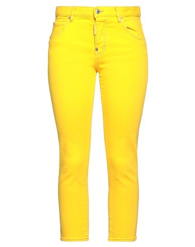 DSQUARED2 Pantaloni jeans Giallo ocra 98% Cotone, 2% Elastan