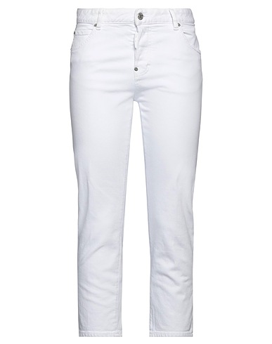 DSQUARED2 Denim trousers White 98% Cotton, 2% Elastane