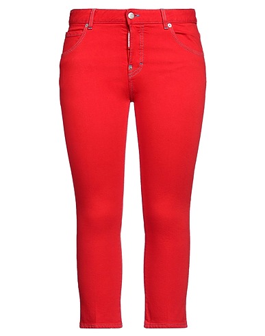 DSQUARED2 Denim pants Red 98% Cotton, 2% Elastane