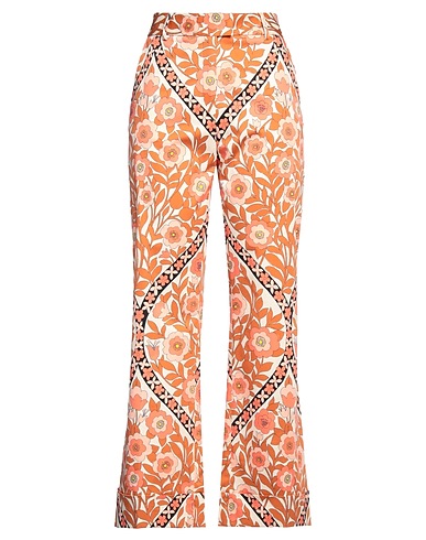 PAUL & JOE Casual pants Salmon pink 96% Cotton, 4% Elastane