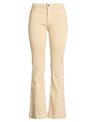 NENETTE Denim trousers Beige 92% Cotton, 6% Elastomultiester, 2% Elastane