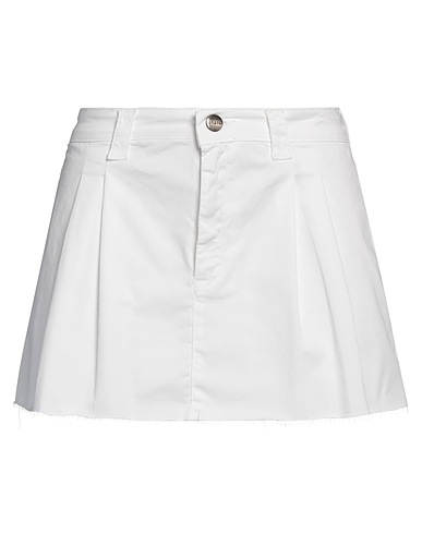 JIJIL Mini skirt White 97% Cotton, 3% Elastane