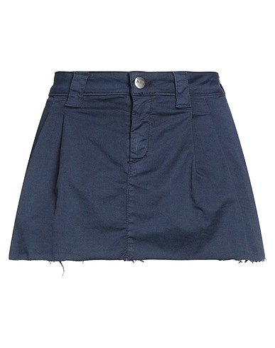JIJIL Mini skirt Midnight blue 97% Cotton, 3% Elastane