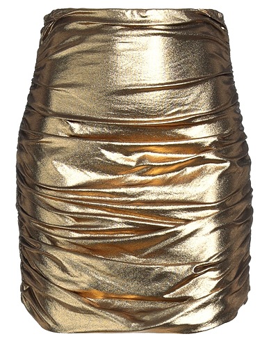JIJIL Mini skirt Gold 87% Polyamide, 13% Elastane