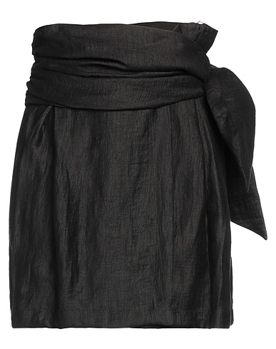 JIJIL Mini skirt Black 88% Linen, 12% Polyamide