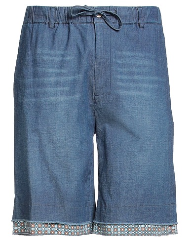 GREY DANIELE ALESSANDRINI Shorts & Bermuda 99% Cotton, 1% Elastane, Polyester