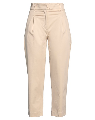 D.EXTERIOR Casual trouser Beige 96% Cotton, 4% Elastane