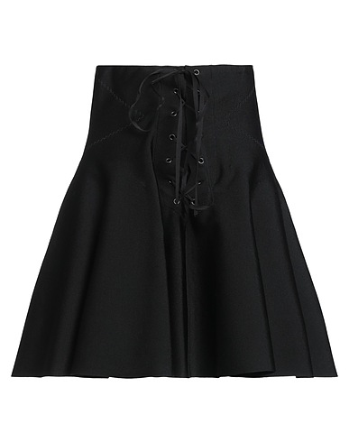 ALAÏA ミニスカート ブラック レーヨン 81% / ポリエステル 11% / ナイロン 6% / ポリウレタン 2%