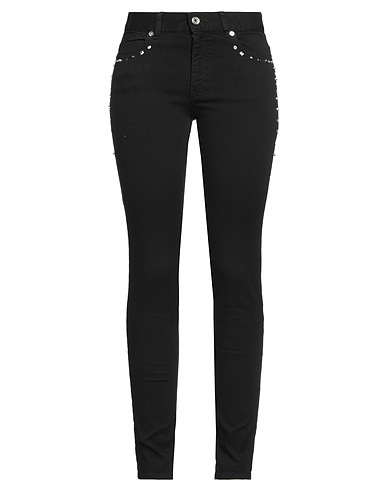 JUST CAVALLI Denim trousers Black 93% Cotton, 5% Elastomultiester, 2% Elastane, Aluminium, Glass