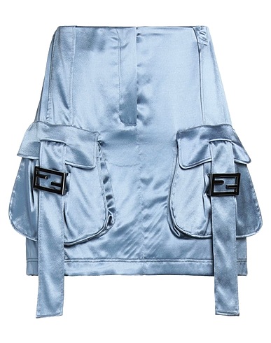 FENDI Mini skirt Pastel blue 100% Viscose
