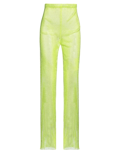 SANTA BRANDS Casual trouser Lime green 50% Crystal, 30% Polyester, 20% Cotton