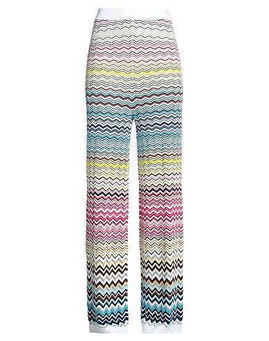 MISSONI Casual trouser White 68% Cotton, 31% Viscose, 1% Polyamide