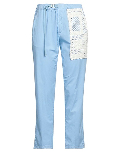 WHITE SAND Casual trouser Light blue 97% Cotton, 3% Elastane