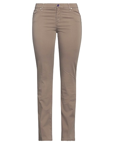 JACOB COHЁN Casual trouser Taupe 97% Cotton, 3% Elastane