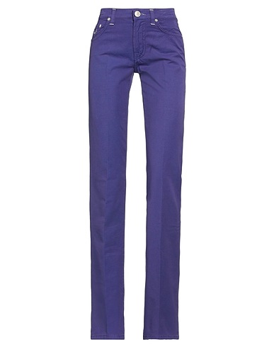 JACOB COHЁN Casual trouser Purple 96% Cotton, 4% Elastane