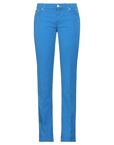 JACOB COHЁN Casual trouser Azure 96% Cotton, 4% Elastane
