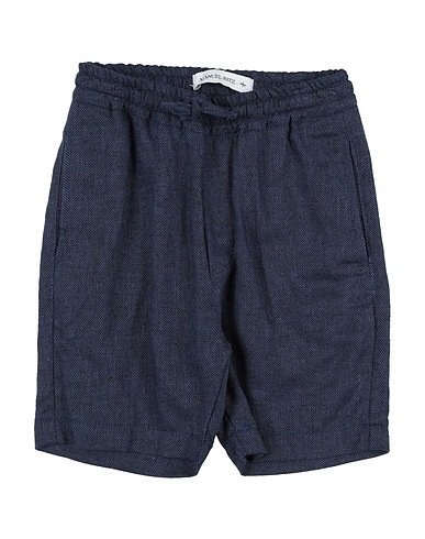 MANUEL RITZ Shorts & Bermuda Slate blue 55% Linen, 45% Cotton