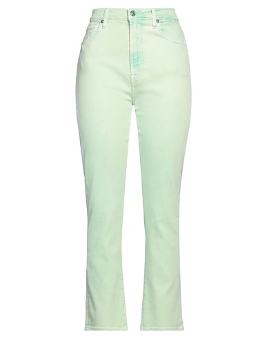 7 FOR ALL MANKIND Denim trousers Light green 81% Cotton, 11% Lyocell, 6% Elastomultiester, 2% Elastane