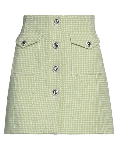 ALESSANDRA RICH Mini skirt Light green 88% Virgin Wool, 12% Polyester
