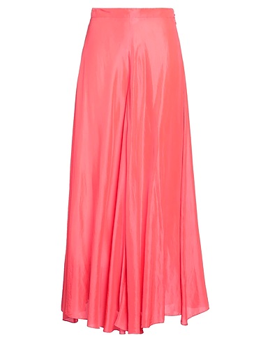 FORTE_FORTE Long skirt Coral 100% Silk