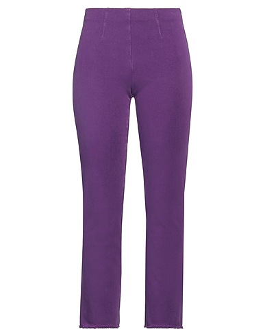 SEDUCTIVE Denim pants Purple 53% Cotton, 34% Lycra®, 7% Polyester, 6% Elastane